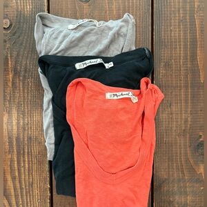 Michael Stars Red, Black, and Gray Tees